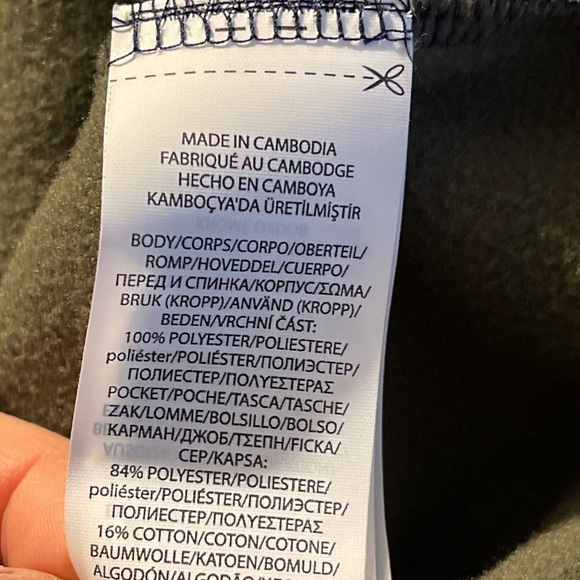 Polo Ralph Lauren RLPC67 USA Flag Fleece Navy Green Pullover Jacket - Picture 8 of 9